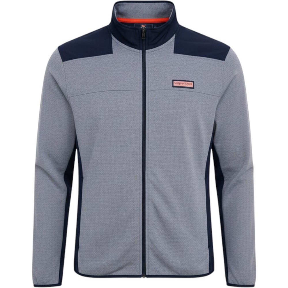 Vineyard Vines Mens XXL Gray Navy Full Zip‎ Performance Jacket 1K2165